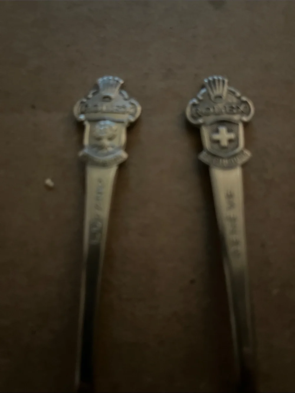 Rolex Silver-Tone Branded Souvenir Spoons - Pair